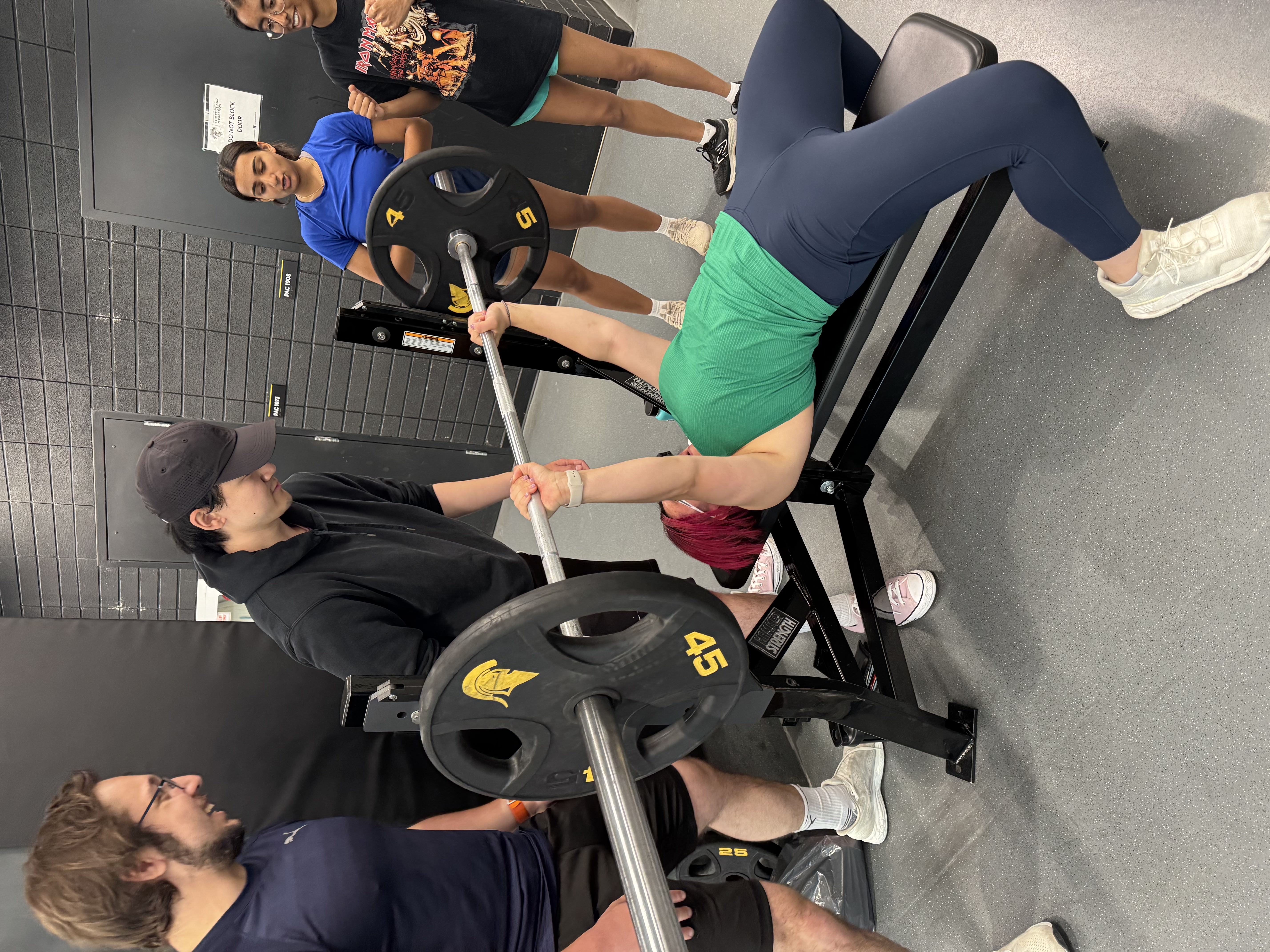 Lifting weights with dragon boat friends